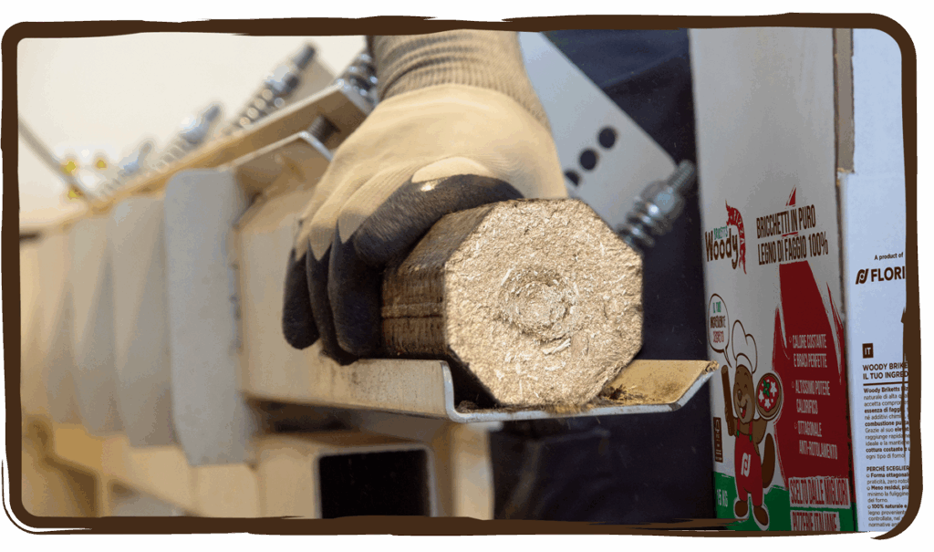 produzione brichetti puro faggio